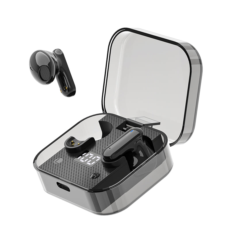 KALIO LY18 Half In-Ear Wireless Bluetooth Headset Noise Reduction Hi-Fi Headphones Lightweight TWS Earbuds with Transparent Charging Case KALIO LY18 Half In-Ear Wireless Bluetooth Headset Noise Reduction Hi-Fi Headphones Lightweight TWS Earbuds with Transparent Charging Case
